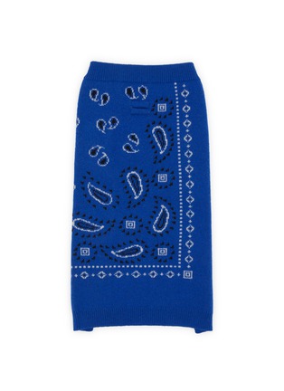 Main View - Click To Enlarge - WARE OF THE DOG - Bandana Sweater Size 4 — Royal Blue/Black/White