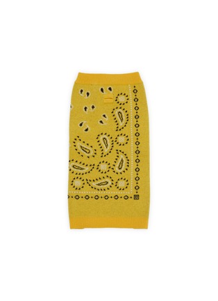 Main View - Click To Enlarge - WARE OF THE DOG - Bandana Sweater Size 1 — Yellow/Black/White