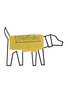 Detail View - Click To Enlarge - WARE OF THE DOG - Bandana Sweater Size 4 — Yellow/Black/White