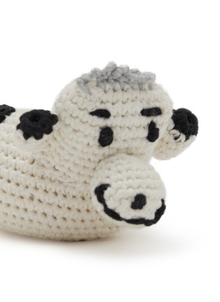 Front View - Click To Enlarge - WARE OF THE DOG - Cow Cotton Crochet Dog Toy