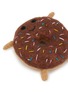 Front View - Click To Enlarge - WARE OF THE DOG - Donut Felted Wool Dog Toy — Chocolate