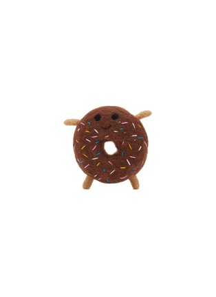 Main View - Click To Enlarge - WARE OF THE DOG - Donut Felted Wool Dog Toy — Chocolate