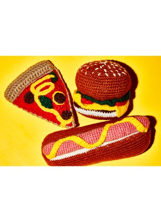 Detail View - Click To Enlarge - WARE OF THE DOG - Hamburger Wool Knit Dog Toy