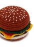 Front View - Click To Enlarge - WARE OF THE DOG - Hamburger Wool Knit Dog Toy