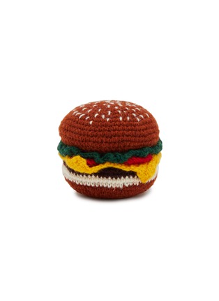 Main View - Click To Enlarge - WARE OF THE DOG - Hamburger Wool Knit Dog Toy