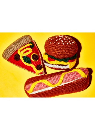 Detail View - Click To Enlarge - WARE OF THE DOG - Pizza Cotton Knit Dog Toy