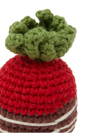 Front View - Click To Enlarge - WARE OF THE DOG - Strawberry Cotton Crochet Dog Toy