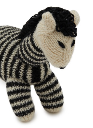 Front View - Click To Enlarge - WARE OF THE DOG - Zebra Wool Knit Dog Toy