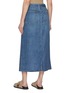 Back View - Click To Enlarge - RAG & BONE - Miramar Clara Medium Washed Midi Denim Skirt