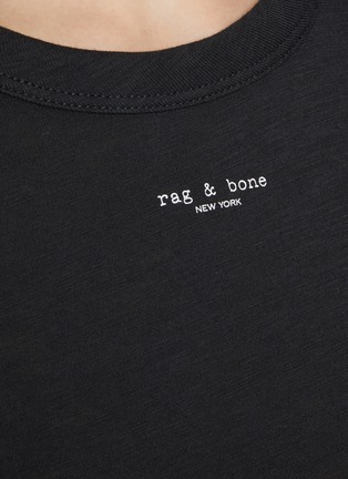  - RAG & BONE - Logo Print Cropped Crewneck Cotton Shirt