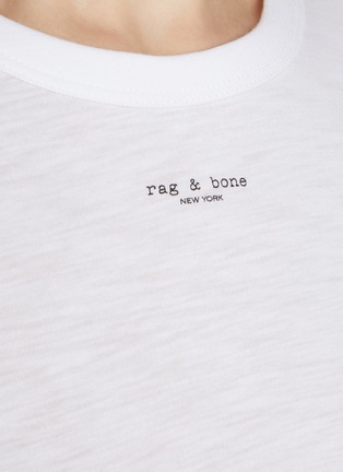 - RAG & BONE - Logo Print Cropped Crewneck Cotton Shirt