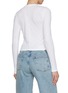 Back View - Click To Enlarge - RAG & BONE - Logo Print Cropped Crewneck Cotton Shirt