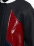 Detail View - Click To Enlarge - TANYA TAYLOR - 'Calista' colourblock panel bonded wool coat