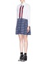 Front View - Click To Enlarge - TANYA TAYLOR - 'Frida' graphic embroidery stripe shirt dress