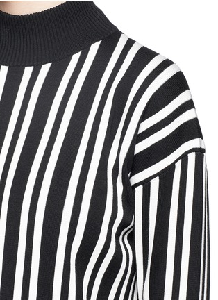 Detail View - Click To Enlarge - TANYA TAYLOR - 'Timmy' stripe rib knit turtleneck sweater top