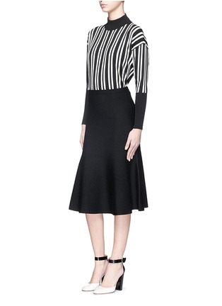 Figure View - Click To Enlarge - TANYA TAYLOR - 'Timmy' stripe rib knit turtleneck sweater top