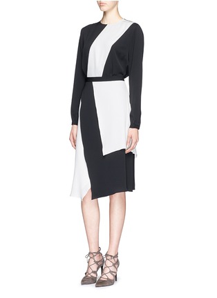 Figure View - Click To Enlarge - TANYA TAYLOR - 'Ava' asymmetric split silk georgette skirt