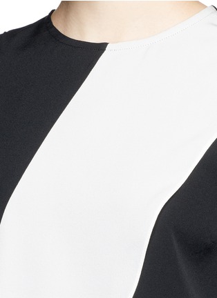 Detail View - Click To Enlarge - TANYA TAYLOR - 'Alyssa' contrast stripe silk georgette blouse