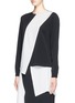 Front View - Click To Enlarge - TANYA TAYLOR - 'Alyssa' contrast stripe silk georgette blouse