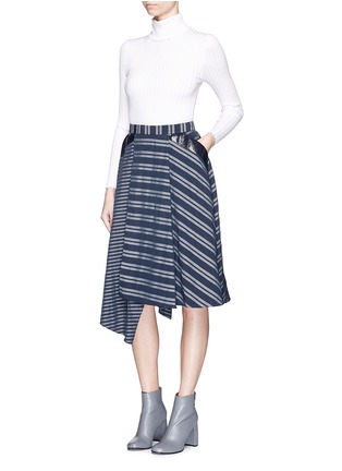 Figure View - Click To Enlarge - TANYA TAYLOR - 'Oliver' stripe flared skirt