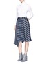 Figure View - Click To Enlarge - TANYA TAYLOR - 'Oliver' stripe flared skirt