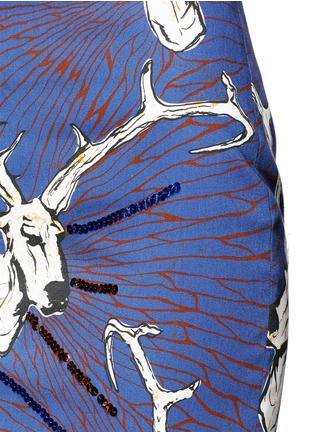 Detail View - Click To Enlarge - STELLA JEAN - 'Bridgeport' sequin stag print pencil skirt