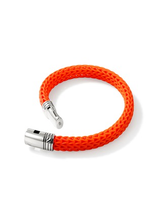 Detail View - Click To Enlarge - JOHN HARDY - Icon Extension Sterling Silver Rubber Bracelet — Size UL