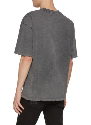 Back View - Click To Enlarge - AMIRI - Mr. Hollywood Distressed Edges Cotton T-Shirt