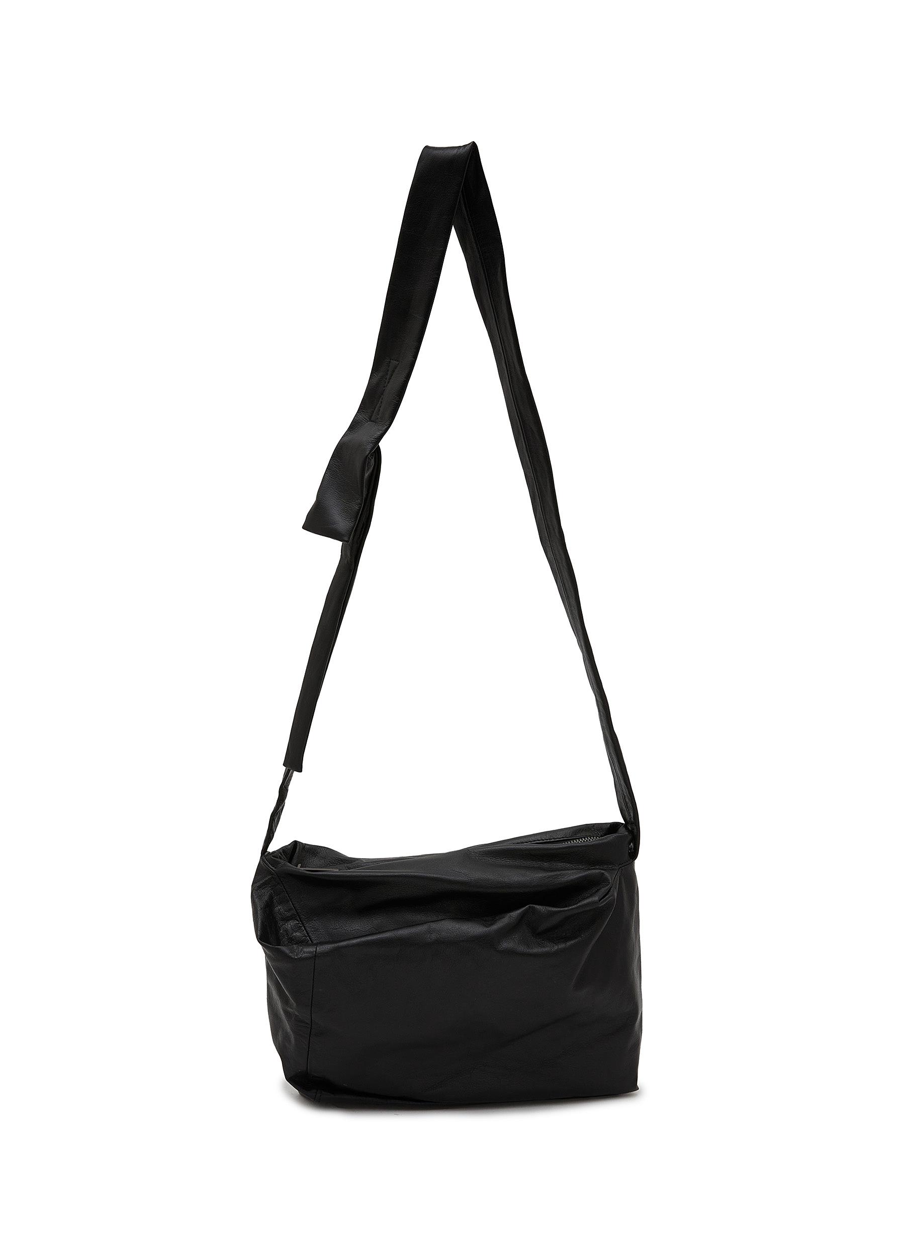 DISCORD YOHJI YAMAMOTO | Small Cow Leather Drum Dyed Leather Puff 