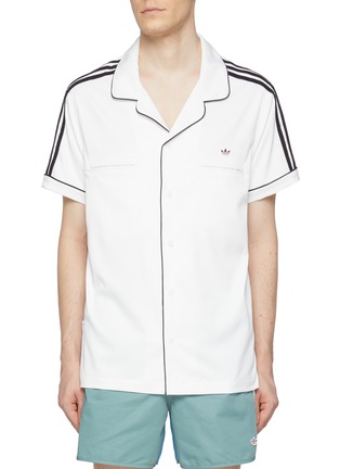 Main View - Click To Enlarge - ADIDAS - x CLOT Three Stripe Bowling Shirt