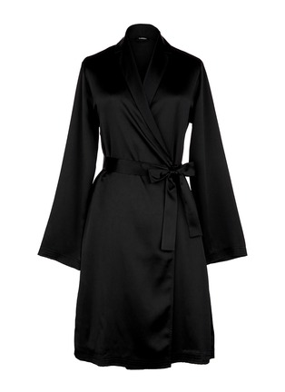 Main View - Click To Enlarge - LA PERLA - Silk satin short robe