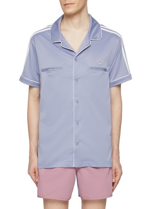 Main View - Click To Enlarge - ADIDAS - x CLOT Three Stripe Bowling Shirt