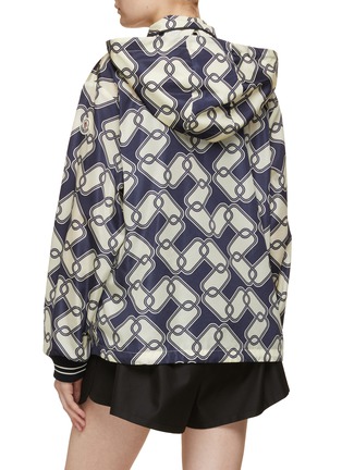 Back View - Click To Enlarge - MONCLER - Chain Print Hooded Jacket