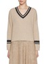 Main View - Click To Enlarge - BRUNELLO CUCINELLI - Sequin Cable Knit Sweater