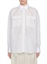 Main View - Click To Enlarge - BRUNELLO CUCINELLI - Sparkle Pinstripe Gauze Shirt