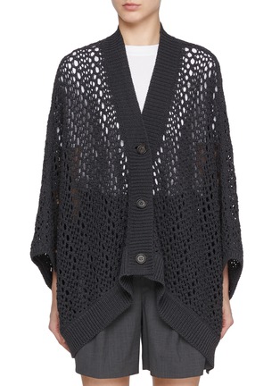 Main View - Click To Enlarge - BRUNELLO CUCINELLI - Net Cape Cardigan