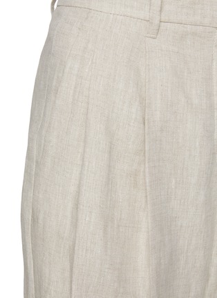  - BRUNELLO CUCINELLI - Loose Fit Pleated Linen Trousers