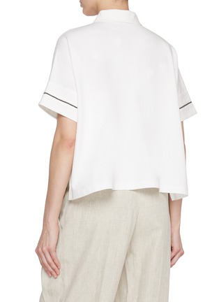Back View - Click To Enlarge - BRUNELLO CUCINELLI - Monili Polo T-shirt