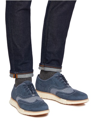 Figure View - Click To Enlarge - COLE HAAN - ZERØGRAND Remastered Wingtip Lined Leather Oxford Shoes