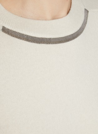  - BRUNELLO CUCINELLI - Monili Embellished Crewneck Cashmere Jumper