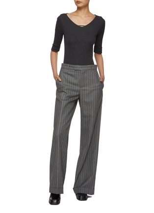 Figure View - Click To Enlarge - BRUNELLO CUCINELLI - Monili Embellished Neckline T-shirt