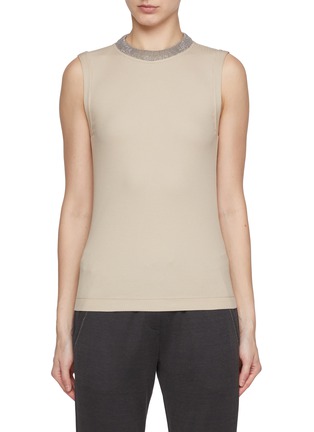 Main View - Click To Enlarge - BRUNELLO CUCINELLI - Monili Neckline Tank Top