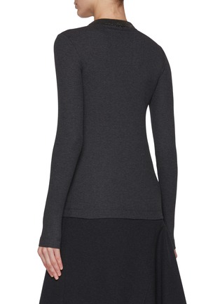 Back View - Click To Enlarge - BRUNELLO CUCINELLI - Monili Embellished Ribbed Knit Crewneck Top