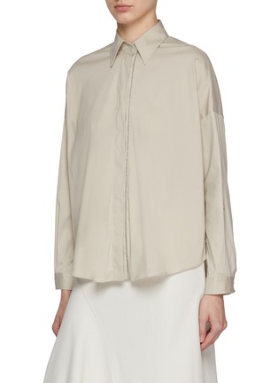 Detail View - Click To Enlarge - BRUNELLO CUCINELLI - Loose Fit Roll Cuff Shirt