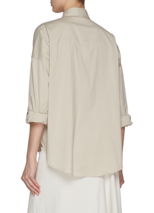 Back View - Click To Enlarge - BRUNELLO CUCINELLI - Loose Fit Roll Cuff Shirt
