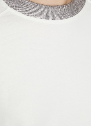  - BRUNELLO CUCINELLI - Monili Embellished Collar Cotton Fleece Sweatshirt