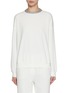 Main View - Click To Enlarge - BRUNELLO CUCINELLI - Monili Embellished Collar Cotton Fleece Sweatshirt