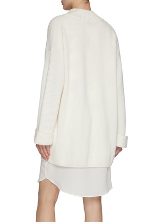 Back View - Click To Enlarge - BRUNELLO CUCINELLI - Embroidered Patch Cashmere Dress