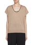 Main View - Click To Enlarge - BRUNELLO CUCINELLI - Monili Neckline Cashmere Silk Knit Top
