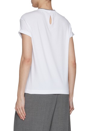 Back View - Click To Enlarge - BRUNELLO CUCINELLI - Monili Embellished Crewneck T-Shirt